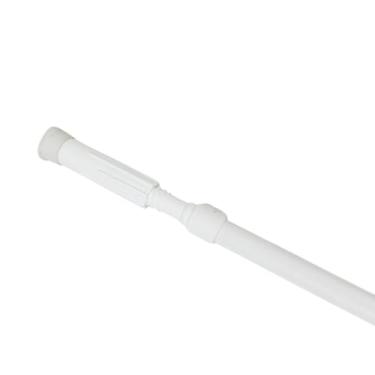 Imagem de Varão Extensível Ajustável Cortina Box Banheiro Suporte Sem Furo(BRANCO,90 cm à 105 cm)
