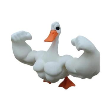 Imagem de Estátua De Pato Musculoso Fofo, Decoração 3D Para Mesa, Figurinha Dive