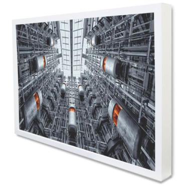 Imagem de Quadro Decorativo Arquitetura Visão dos Elevadores em Moldura Caixa - 
