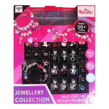 Imagem de Maleta Miçangas Infantil Montar Pulseiras Colares - UNITOYS