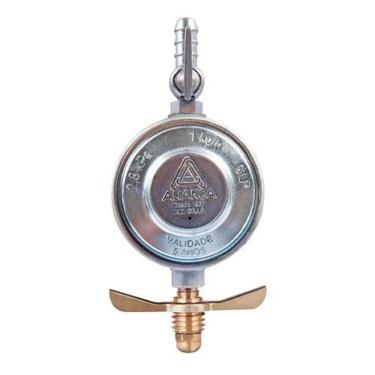 Imagem de Regulador de Gás para Botijão GLP 13KG 1KG-H Modelo 504-01 Uso Doméstico Aliança Importação