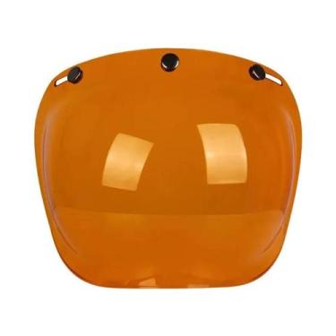 Imagem de Capacete de Motocicleta com Viseira Bolha - Aberto e Dobrável, amarelo