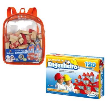 Imagem de COMP Kit Brinquedo De Engenheiro Minha Mochilinha Infantil 100 Peças +