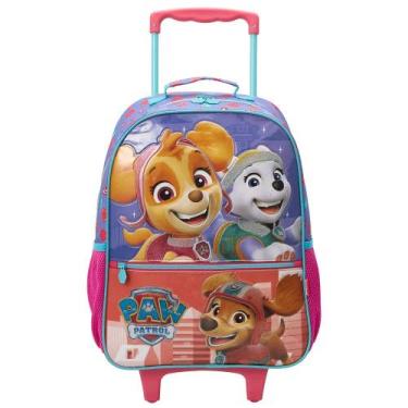 Imagem de Mochila De Rodinhas Escolar infantil Patrulha Canina Girls, Roxo