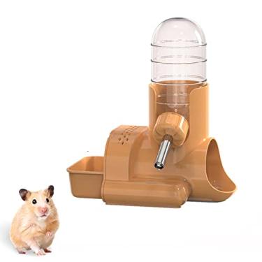Imagem de SEIS 3 em 1 fonte de bebida de hamster tigela de alimentos e esconderijo garrafa de água automática para pequenos animais de estimação Dispensador de água jovem porquinho da Guiné para ratos gerbils ratos juvenis chicilla furão ouriço (laranja)