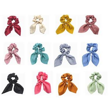 Imagem de JINGLIN 12 peças de suporte de laço para meninas laços de cabelo clipes de cabelo para meninas suporte de rabo de cavalo acessórios para mulheres meninas presente de aniversário para namorada mãe amigos