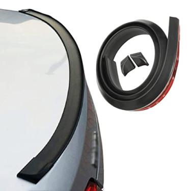 Imagem de Spoiler traseiro universal de 4,92 pés/1,5 m Spoiler de barra de borracha tira de borracha Tailfin Tailfin Tail Fin Rear Wing Hatchback para carros mais populares