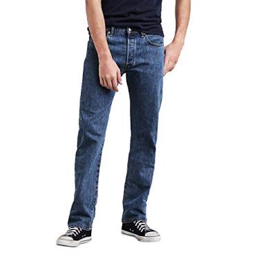 Imagem de Levi's Jeans masculino 501 Original Fit (também disponível em tamanhos grandes e altos), Lavagem em pedra média., 30W / 34L