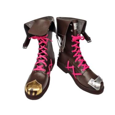 Imagem de COSGOGO Sapatos de cosplay de anime para botas curtas Arcane Jinx Sapatos femininos de Halloween, Multi, 8