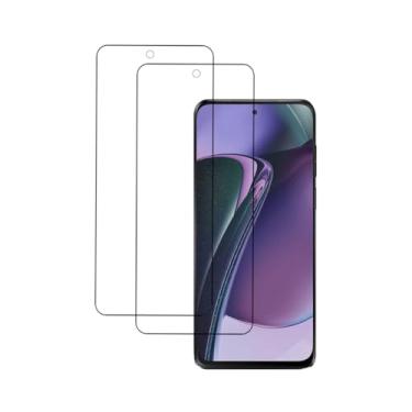 Imagem de UPONEW [Pacote com 2 protetores de tela de vidro temperado transparente HD sem bolhas para Motorola Moto G Stylus 5G 2023
