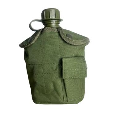 Imagem de Cantil Tatico Militar Com Caneca De Aluminio E Capa Multicor (Verde)