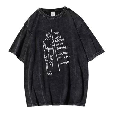 Imagem de Camiseta Rm Solo vintage estampada lavada streetwear camisetas vintage unissex para fãs, 2, G
