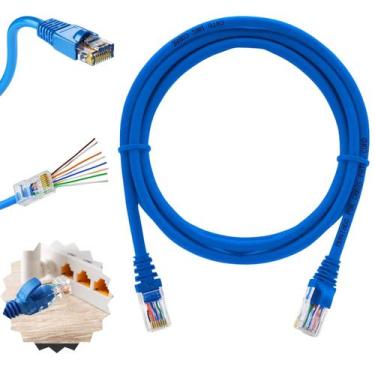 Imagem de Cabo De Rede Internet 10 Metros Rj45 Velocidade 1000Mbps - X-Cell