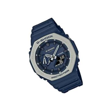 Imagem de Casio Relógio masculino, azul/cinza, pulseira, Azul/cinza., 48.5×45.4×11.8mm, alça