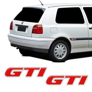 Imagem de Par De Adesivos Gti Golf Antigo Emblema Lateral Refletivo - SPORTINOX