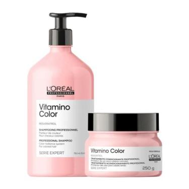 Imagem de Kit loreal vitamino color resv shampoo 750ml+mascara 250gr