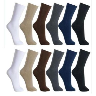 Imagem de Meia Lupo Sem Punho Sport Wear Kit C/ 12 Unidades Tam: 39 a 43.