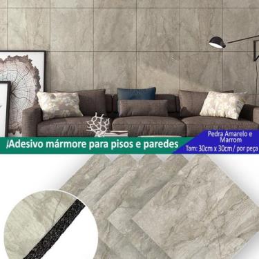 Imagem de 5 PEÇAS - Painel Placa Para Parede E Piso Chão Auto Adesivo 30cm x 30c