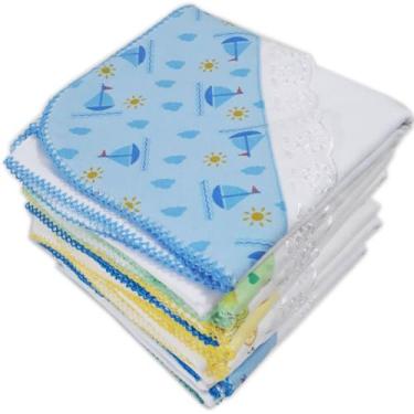 Imagem de Cueiro Bebe Flanelado Com Aplique Estampado Kit 2 Unidades - Dugu, Mas