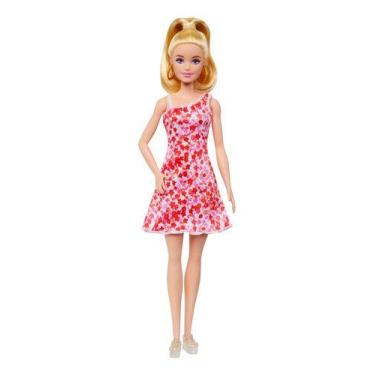Imagem de Barbie Fashionista Loira Vestido Florido 205 Mattel Fbr37, Colorido, B