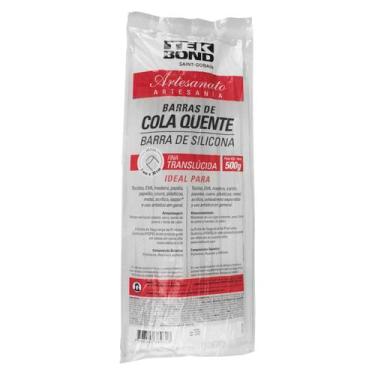 Imagem de Refil Bastão Cola Quente Fina Translucida 500g - Tekbond