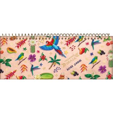 Imagem de Jandaia - Agenda Semanal Permanente 300X115mm Capa Dura 104Pgs Passaporte Brasil 2025 Fundo Off