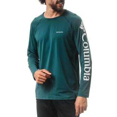 Imagem de Camiseta P Manga Longa Leve Columbia Branca Masculina Aurora