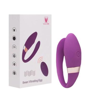 Imagem de Vibrador Luxo Casal Pontas Duplas 10 Vibrações Vipmix - vip mix, Roxo