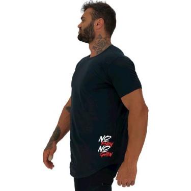 Imagem de Camiseta Longline Masculina MXD Conceito Estampa Lateral No Pain No Ga