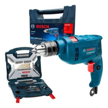Imagem de Furadeira De Impacto Bosch Gsb 550 Re Com Kit 100 Peças 110v