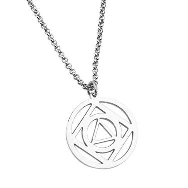 Imagem de Colar AA e NA Anônimo Símbolo Duplo Alcoólicos Anônimos Narcóticos Anônimos Joias Presente de Sororidade (Colar)