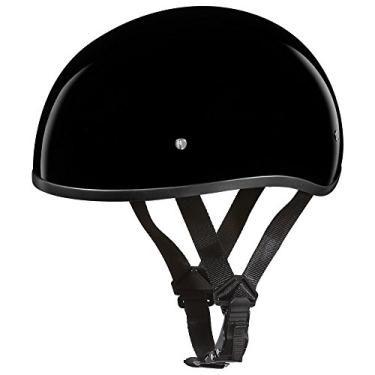 Imagem de Capacetes Daytona para motocicleta meio capacete caveira - Preto de alto brilho com viseira 100% aprovada pelo DOTDaytona Helmets "Leading The Way In Quality Headgear" XXXS preto D1-ANS-3XS