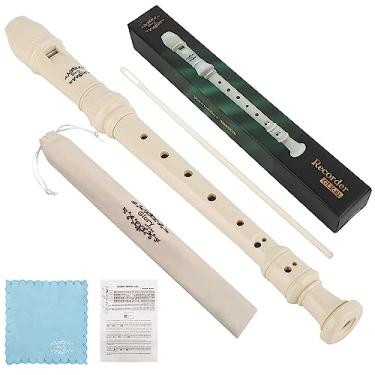 Imagem de Glory Soprano Recorder Instrumento para Crianças Iniciantes, Instrumento Gravador de Chave C Alemão Dedo, Bege