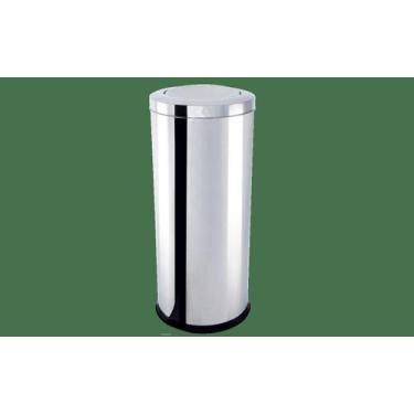 Imagem de Lixeira com Tampa Basculante Brinox Decorline 47 L - Ø 30x70 cm Aço In