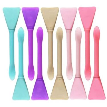 Imagem de Conjunto de 10 Pincel de Máscara Facial de Silicone Qusmeiyici