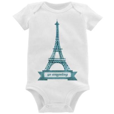 Imagem de Body Bebê Torre Eiffel Amazing - Foca na Moda, Branco, M