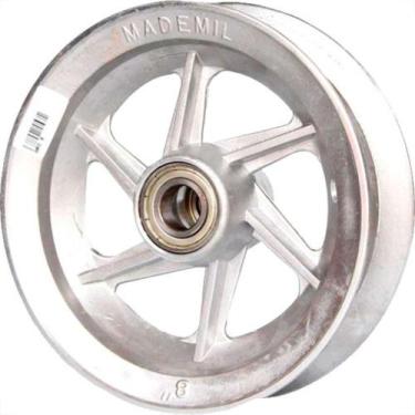 Imagem de Roda Aro Aluminio 8 X 3,5 C/Rolamento - MADEMIL