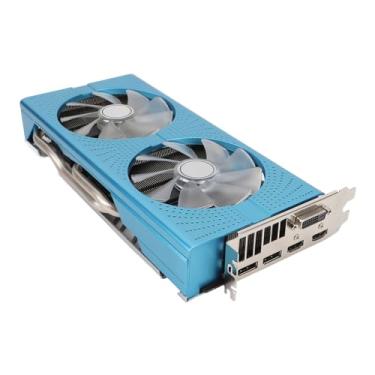 Imagem de CARTA DE Gráficos RX590 8GB, GDDR5 GPU DE 256bits, 2 fã DE Resfriamento PCIE3.0 X16 CARTA DE VÍDEO DE GAMES, PC para PC Com 2 HDMI, 2 Dp, 1 DVI-D Portas