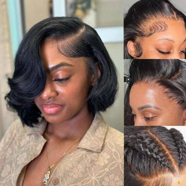 Imagem de Peruca UWLK Bob Lace Front 100% cabelo humano 200% densidade 25cm