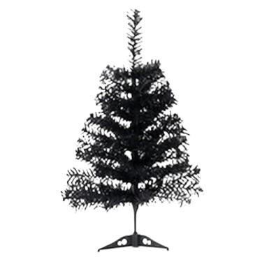 Imagem de Árvore de Natal pequena, árvore de Natal preta, 6 m, mesa, pequena, árvore de Natal artificial para decoração de Natal e escritório em casa