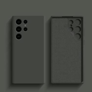 Imagem de Capa de silicone líquido à prova de choque para Samsung Galaxy S24 S23 S22 S21 S25 Ultra A55 A54 A34 A52 5G Acessórios Capa traseira macia e fofa, argila, para A34