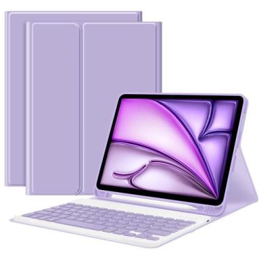 Imagem de Capa de teclado GOKOCO iPad Air de 4ª a 6ª geração com porta-lápis