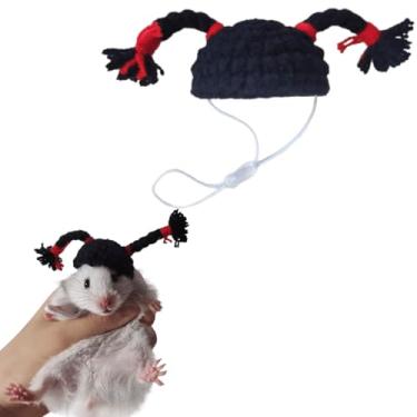 Imagem de Chapéus de hamster mini chapéus para cobras, animais pequenos, porquinho-da-índia, roupas para lagartos, dragões barbudos, papagaios, festas de fim de ano, acessórios de fantasia (A,S2)