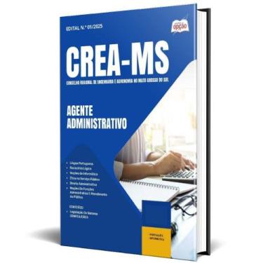 Imagem de Apostila Concurso Crea Ms 2025 - Agente Administrativo - Apostilas Opç