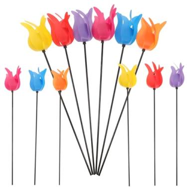 Imagem de HAKIDZEL Brinquedos Para Atividades Ao Ar Livre 12 Peças Moinhos De Vento Tulipa Quintal E Jardim Flores Redemoinhos Tulipas Artificiais Em Forma Mini Plástico Metal Infantil