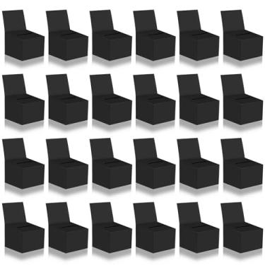 Imagem de 24 caixas de sorteio, caixa de papelão com compartimento para bilhete e cabeçalho removível, urna de 15 x 11 x 11 cm, caixa de doação, caixa de caridade para coletar concurso de votação de cartão de