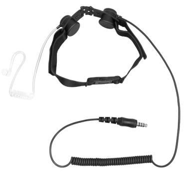 Imagem de Fone de ouvido de microfone tático para garganta de 7,0 mm compatível com Civilian Wired U94 Ptt (faixa de pescoço de tecido)
