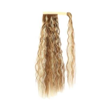 Imagem de Extensões De Cabelo Sintético Longo Ondulado Em Tom Marrom Loiro Com R