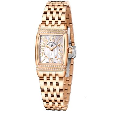 Imagem de Relógio Feminino Quartzo Design Fino Elegante Com Strass Em Aço Inoxidavel Impermavel Branco Dourado