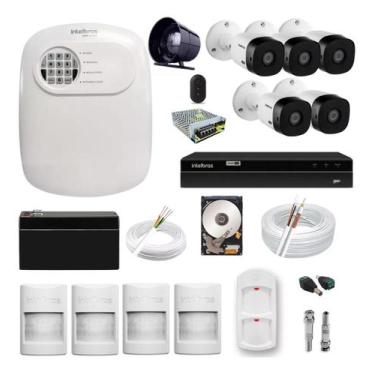 Imagem de Kit De Segurança Intelbras 5 Sensor Pet C/ Fio E 5 Câmeras